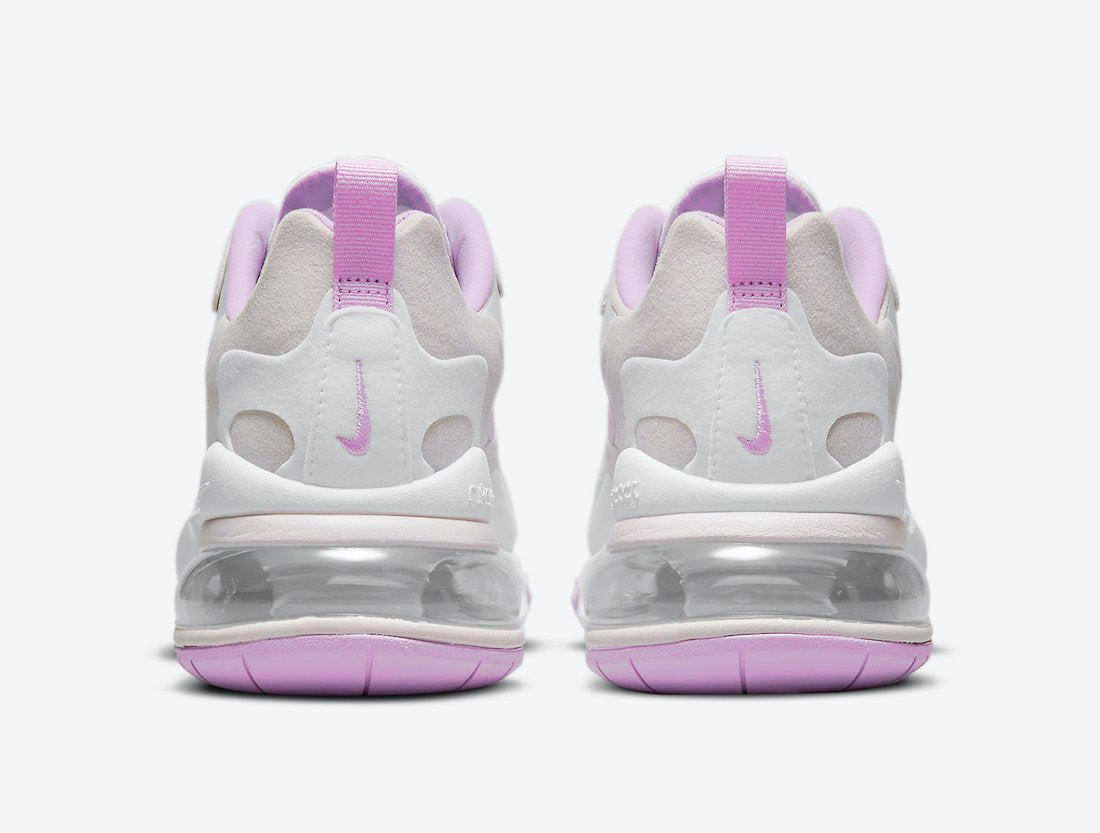 Air Max 270 React in White and Light Violet CZ1609-100